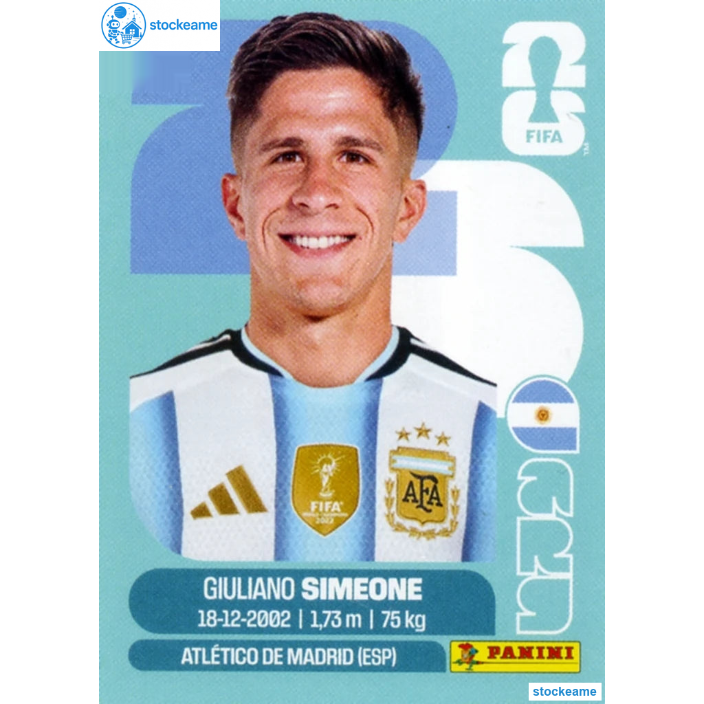ARG020 - Giuliano Simeone | Argentina | Panini World Cup 2026 Base Sticker