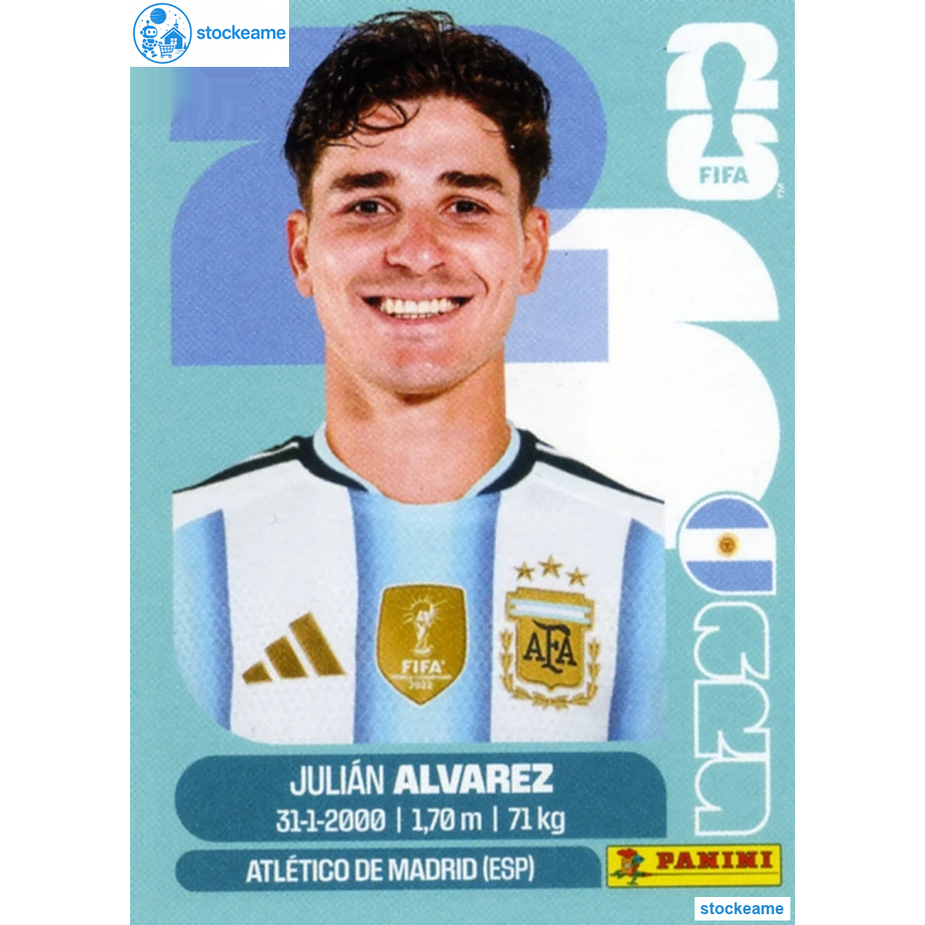 ARG019 - Julian Alvarez | Argentina | Panini World Cup 2026 Base Sticker