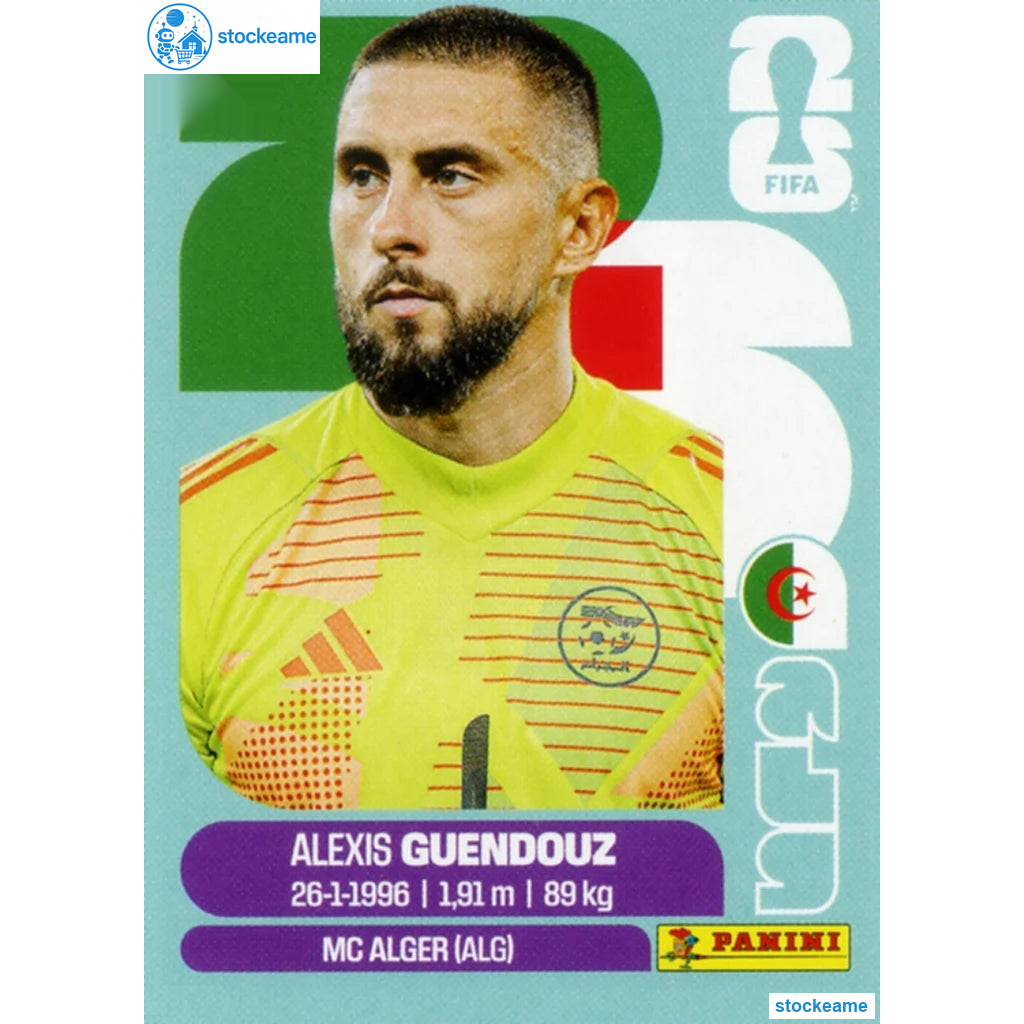 ALG002 - Alexis Guendouz | Algeria | Panini World Cup 2026 Base Sticker