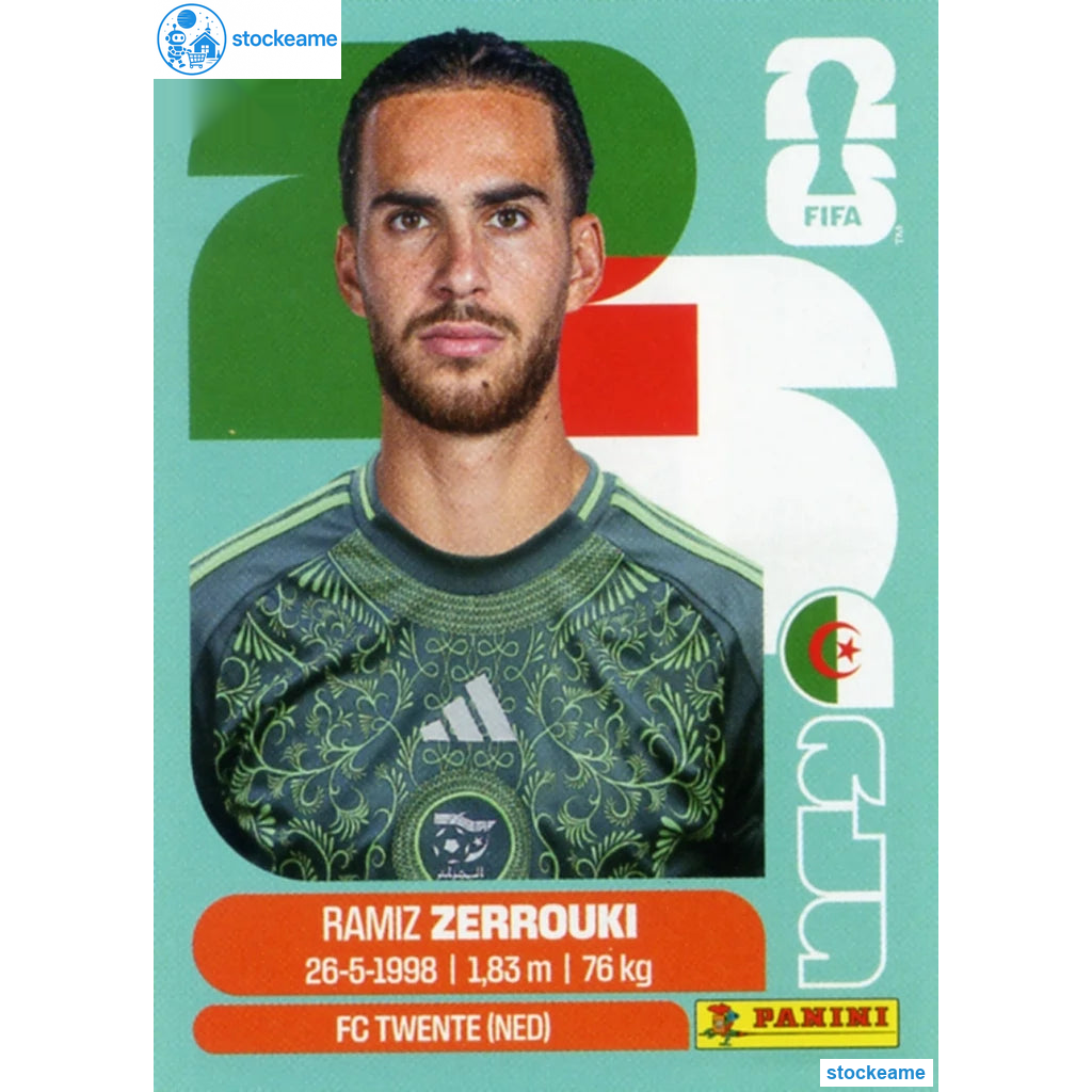 ALG011 - Ramiz Zerrouki | Algeria | Panini World Cup 2026 Base Sticker