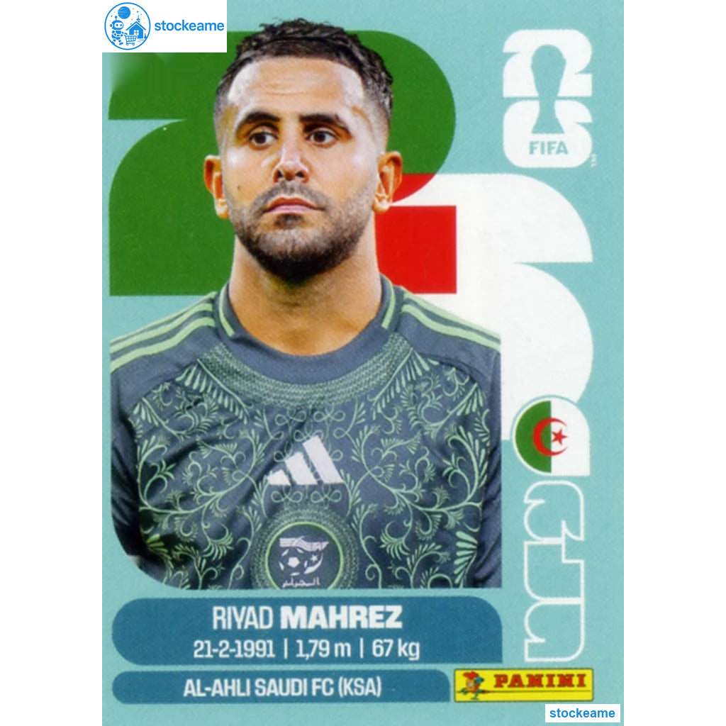 ALG015 - Riyad Mahrez | Algeria | Panini World Cup 2026 Base Sticker