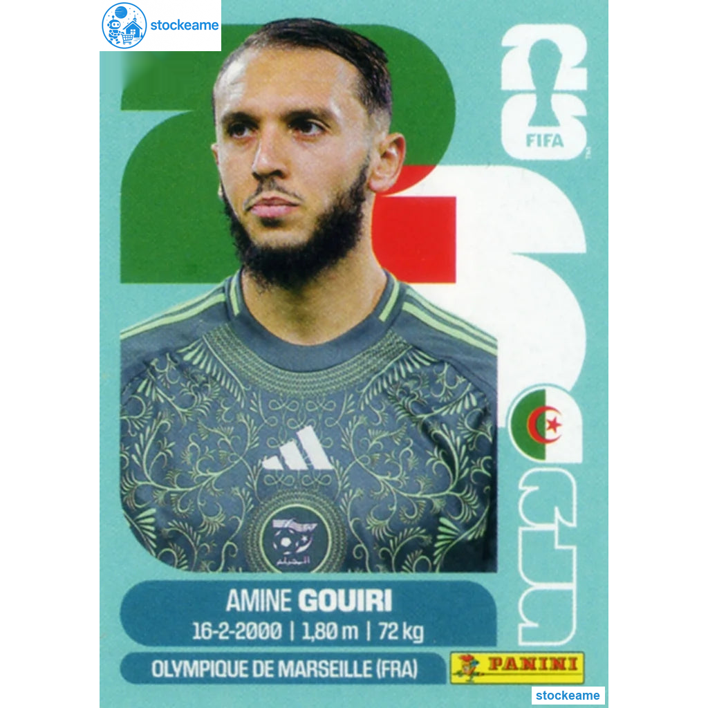 ALG018 - Amine Gouiri | Algeria | Panini World Cup 2026 Base Sticker
