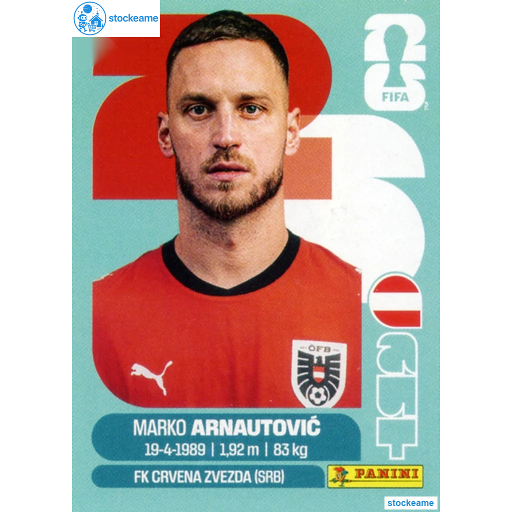 AUT020 - Marko Arnautović | Austria | Panini World Cup 2026 Base Sticker