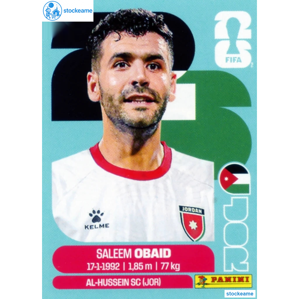 JOR007 - Saleem Obaid | Jordan | Panini World Cup 2026 Base Sticker