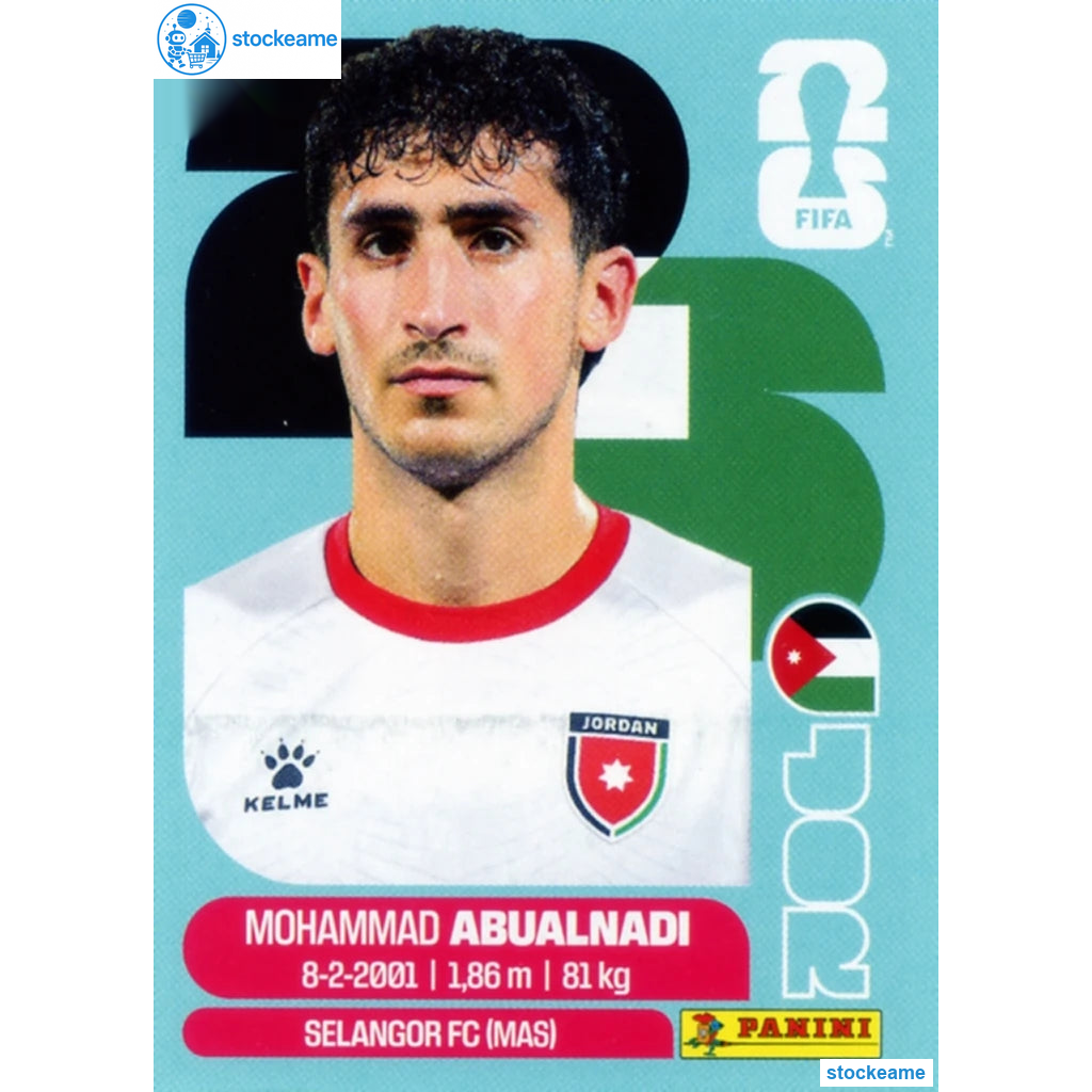 JOR008 - Mohammad Abualnadi | Jordan | Panini World Cup 2026 Base Sticker