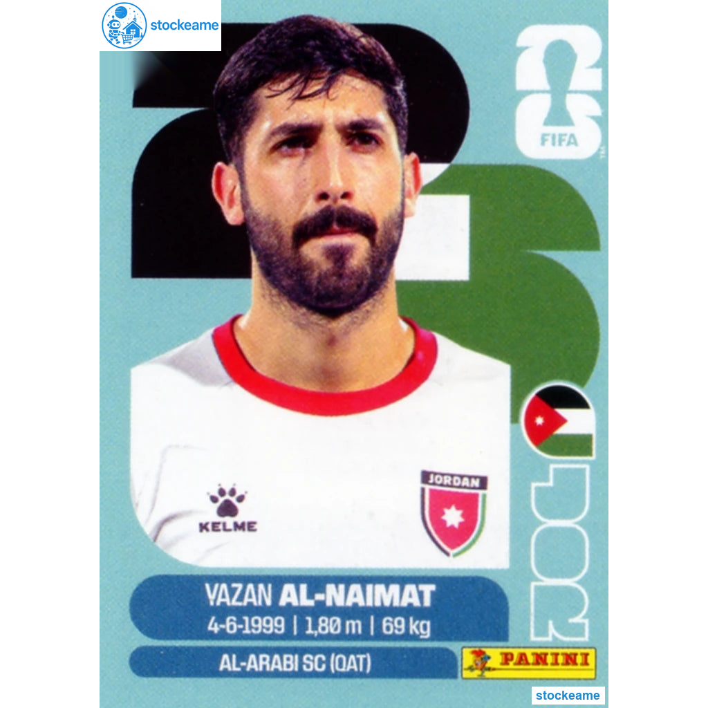 JOR016 - Yazan Al-Naimat | Jordan | Panini World Cup 2026 Base Sticker