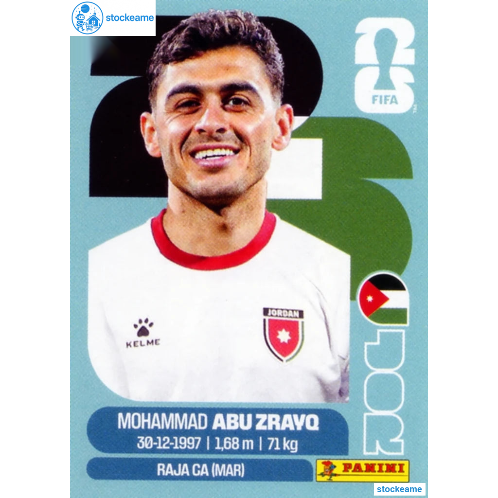JOR019 - Mohammad Abu Zrayq | Jordan | Panini World Cup 2026 Base Sticker