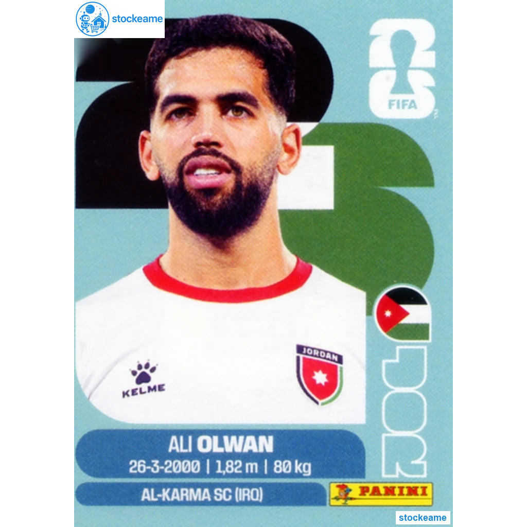 JOR018 - Ali Olwan | Jordan | Panini World Cup 2026 Base Sticker