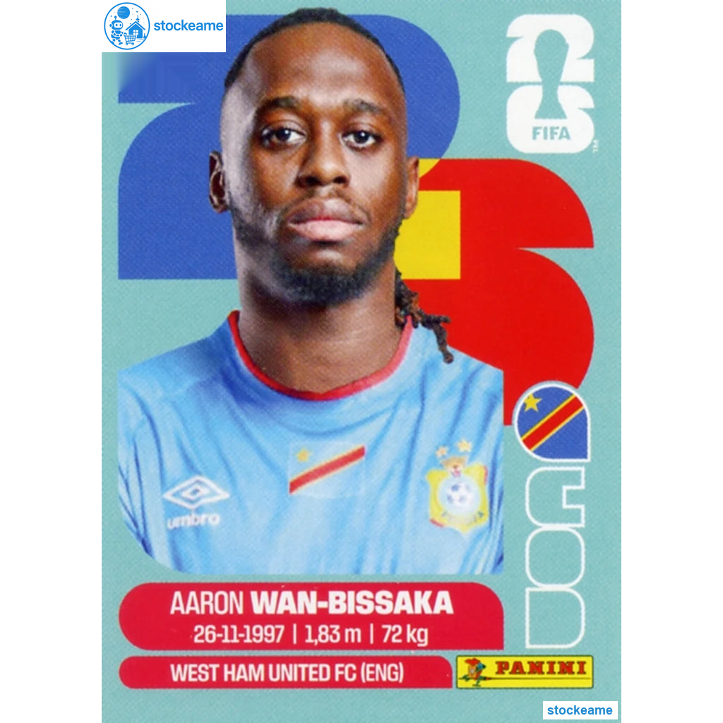 COD003 - Aaron Wan-Bissaka | DR Congo | Panini World Cup 2026 Base Sticker