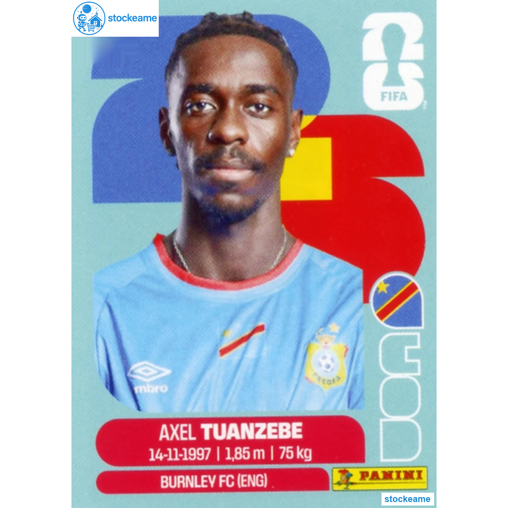 COD004 - Axel Tuanzebe | DR Congo | Panini World Cup 2026 Base Sticker