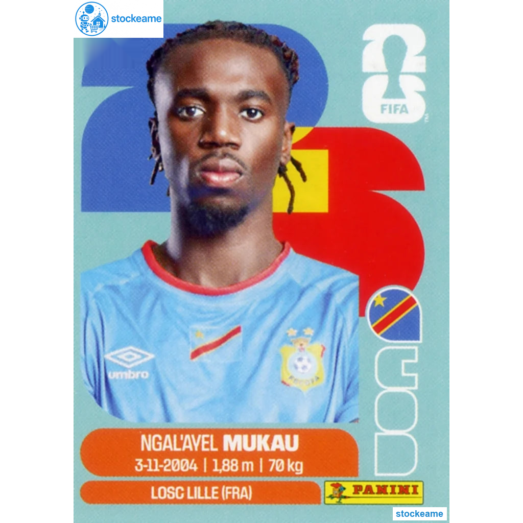 COD009 - Ngal'ayel Mukau | DR Congo | Panini World Cup 2026 Base Sticker