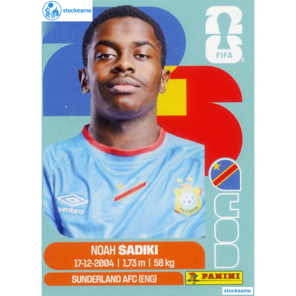 COD012 - Noah Sadiki | DR Congo | Panini World Cup 2026 Base Sticker