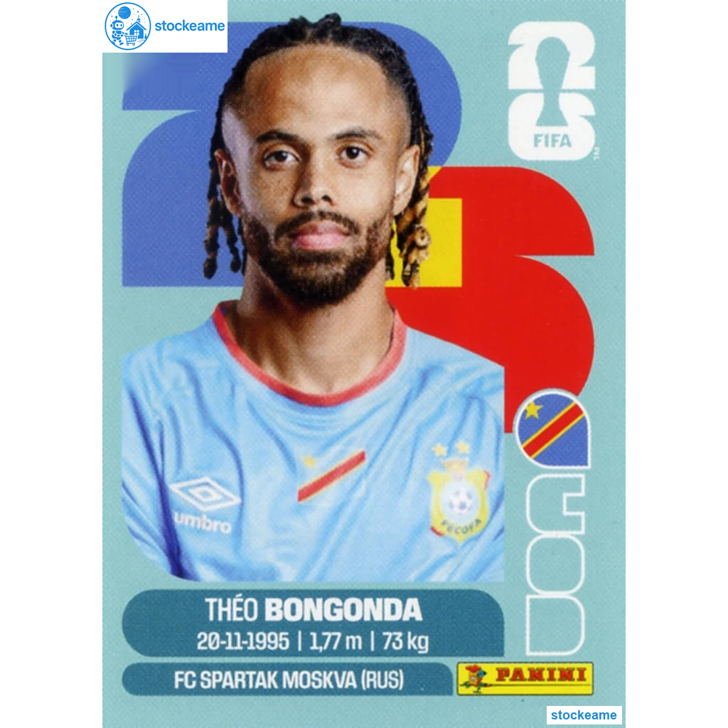 COD014 - Théo Bongonda | DR Congo | Panini World Cup 2026 Base Sticker