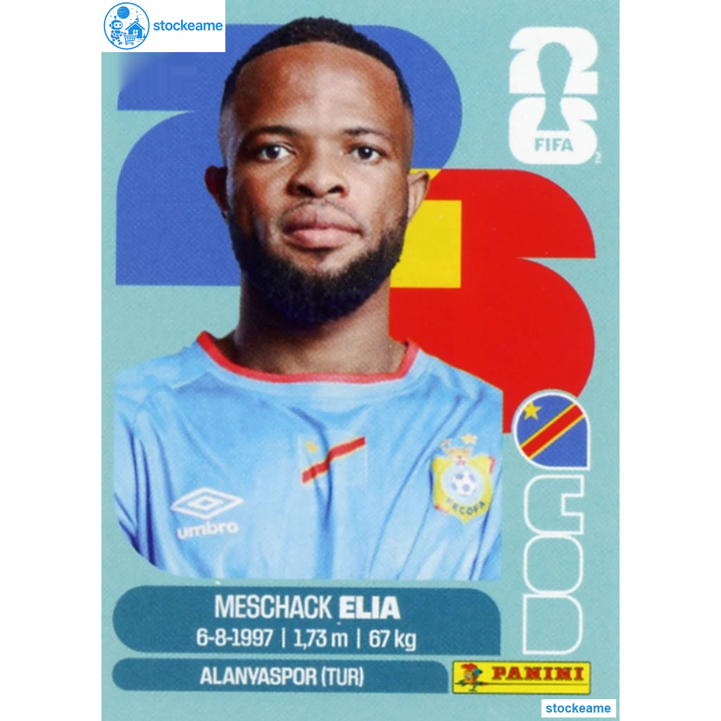 COD015 - Meschak Elia | DR Congo | Panini World Cup 2026 Base Sticker