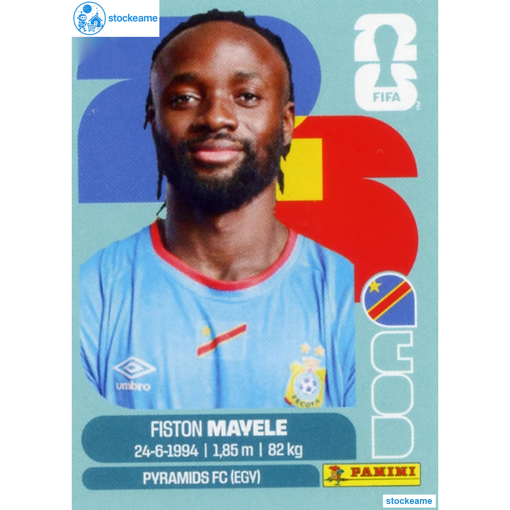 COD018 - Fiston Mayele | DR Congo | Panini World Cup 2026 Base Sticker