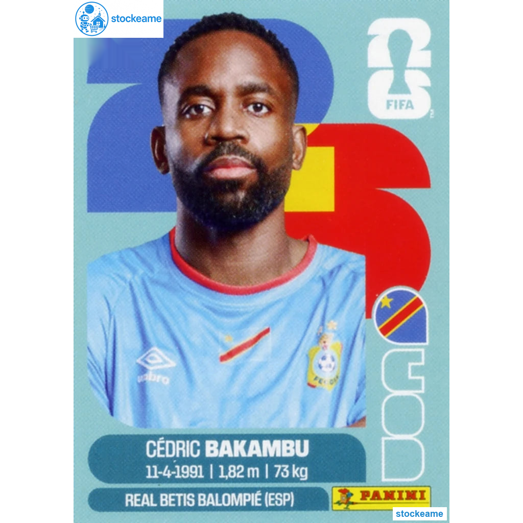 COD019 - Cédric Bakambu | DR Congo | Panini World Cup 2026 Base Sticker
