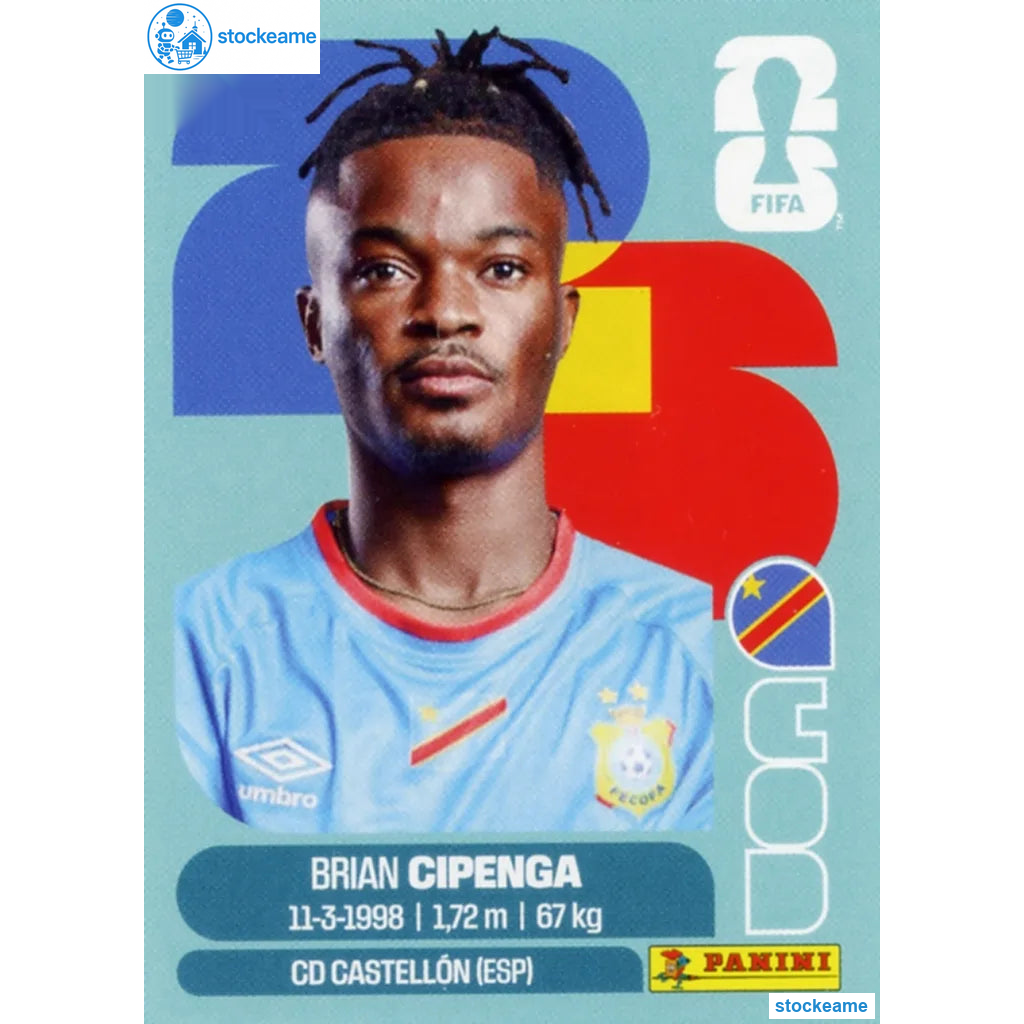 COD017 - Brian Cipenga | DR Congo | Panini World Cup 2026 Base Sticker
