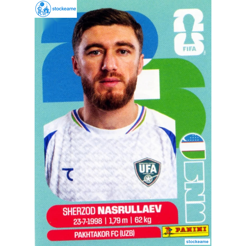 UZB004 - Sherzod Nasrullaev | Uzbekistan | Panini World Cup 2026 Base Sticker