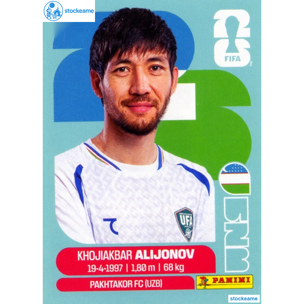 UZB008 - Khojiakbar Alijonov | Uzbekistan | Panini World Cup 2026 Base Sticker