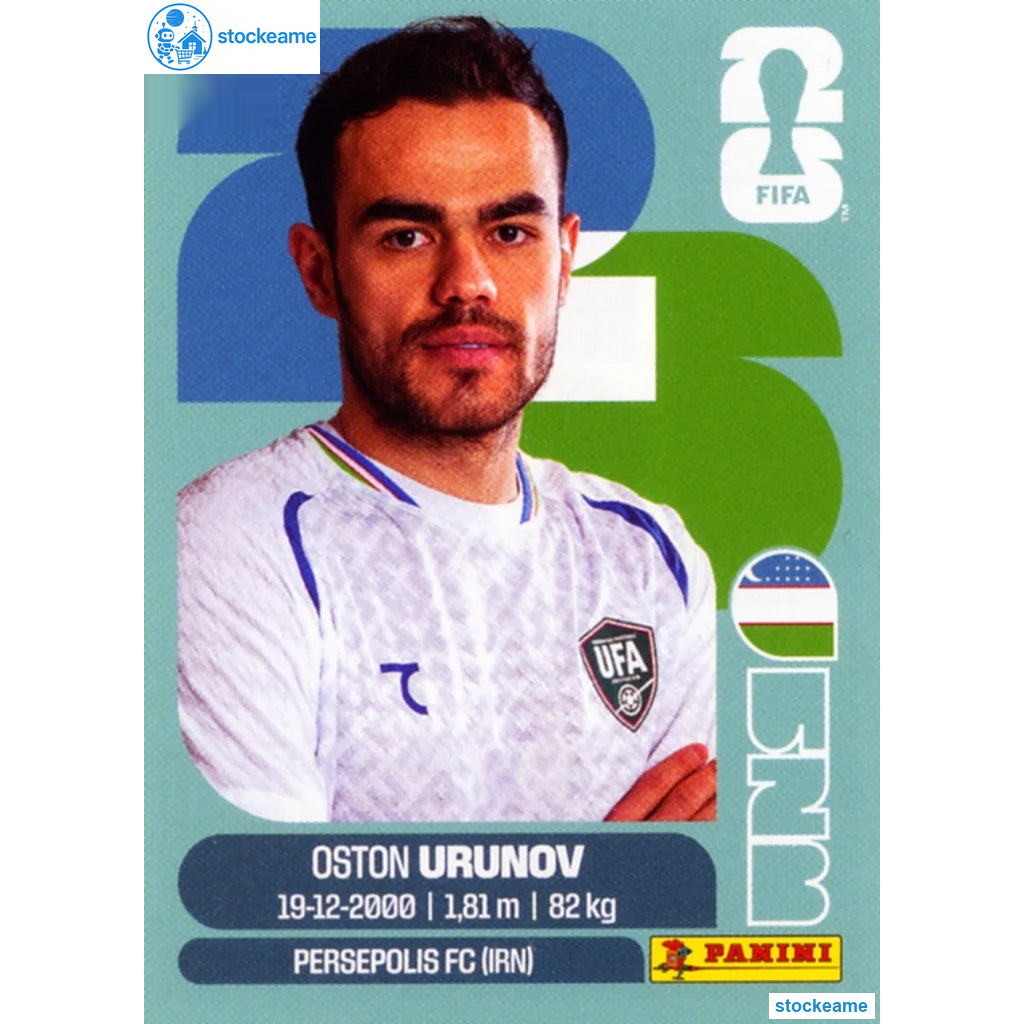 UZB017 - Oston Urunov | Uzbekistan | Panini World Cup 2026 Base Sticker