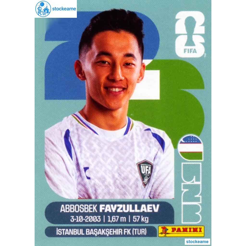 UZB020 - Abbosbek Fayzullaev | Uzbekistan | Panini World Cup 2026 Base Sticker