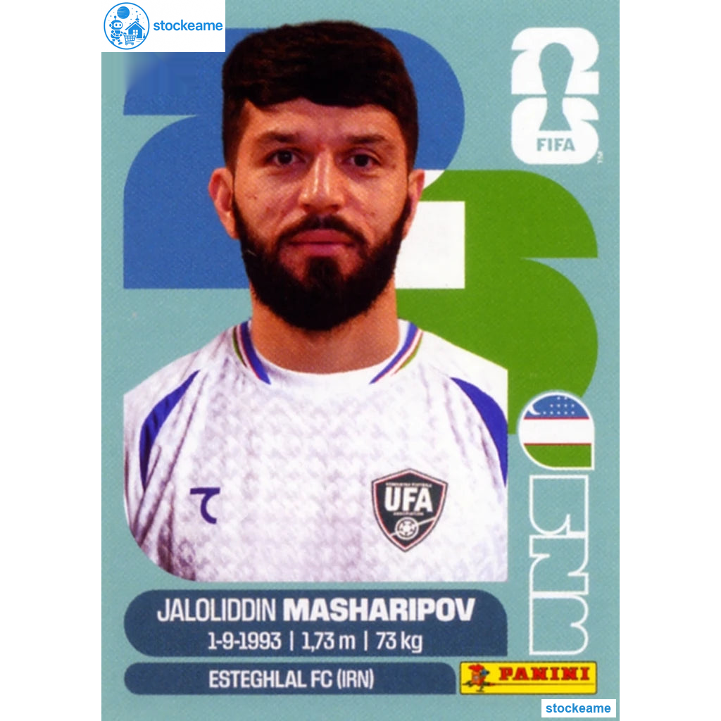 UZB018 - Jaloliddin Masharipov | Uzbekistan | Panini World Cup 2026 Base Sticker