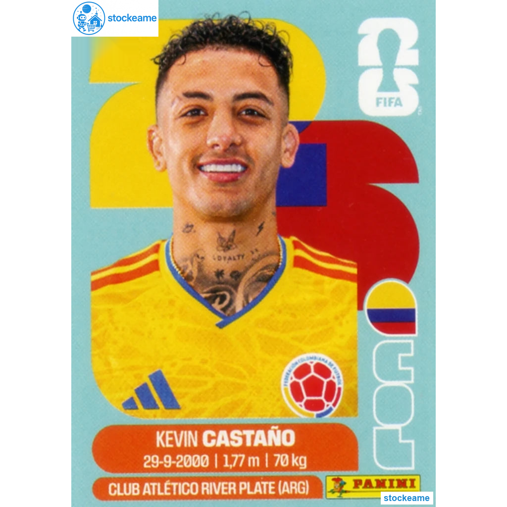 COL011 - Kevin Castaño | Colombia | Panini World Cup 2026 Base Sticker