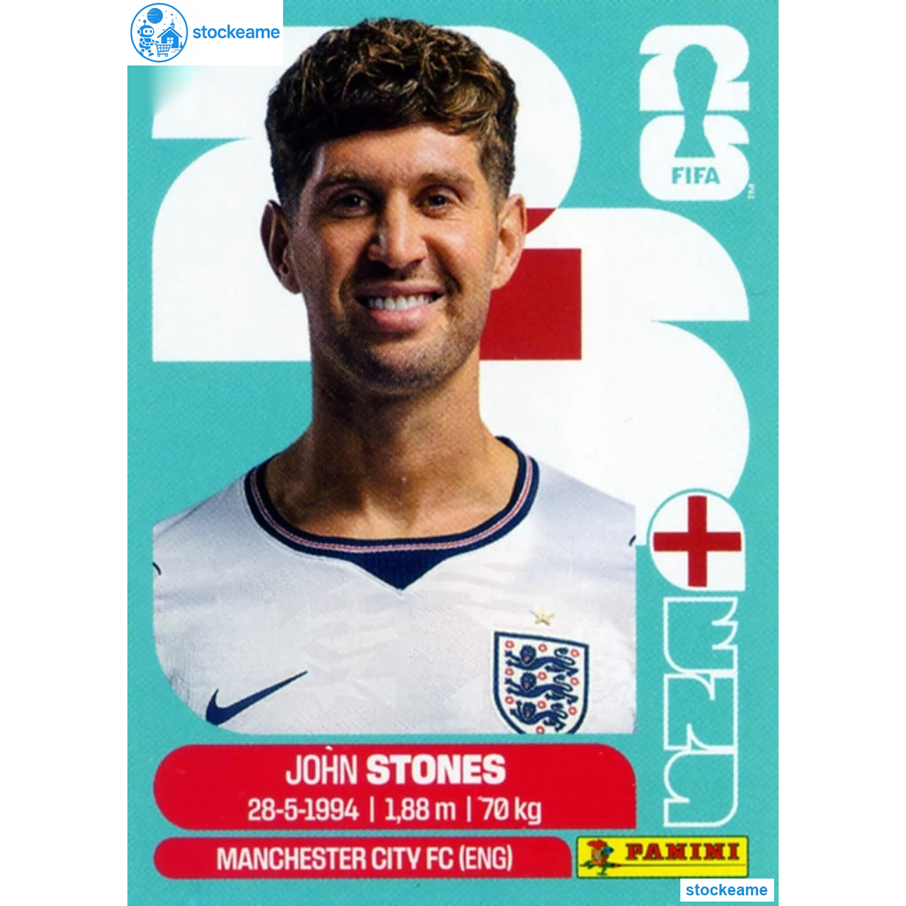 ENG003 - John Stones | England | Panini World Cup 2026 Base Sticker