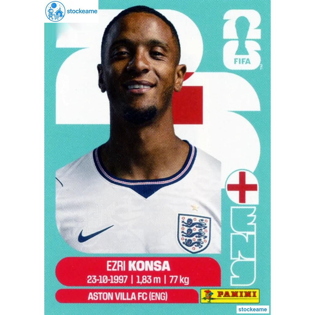 ENG005 - Ezri Konsa | England | Panini World Cup 2026 Base Sticker