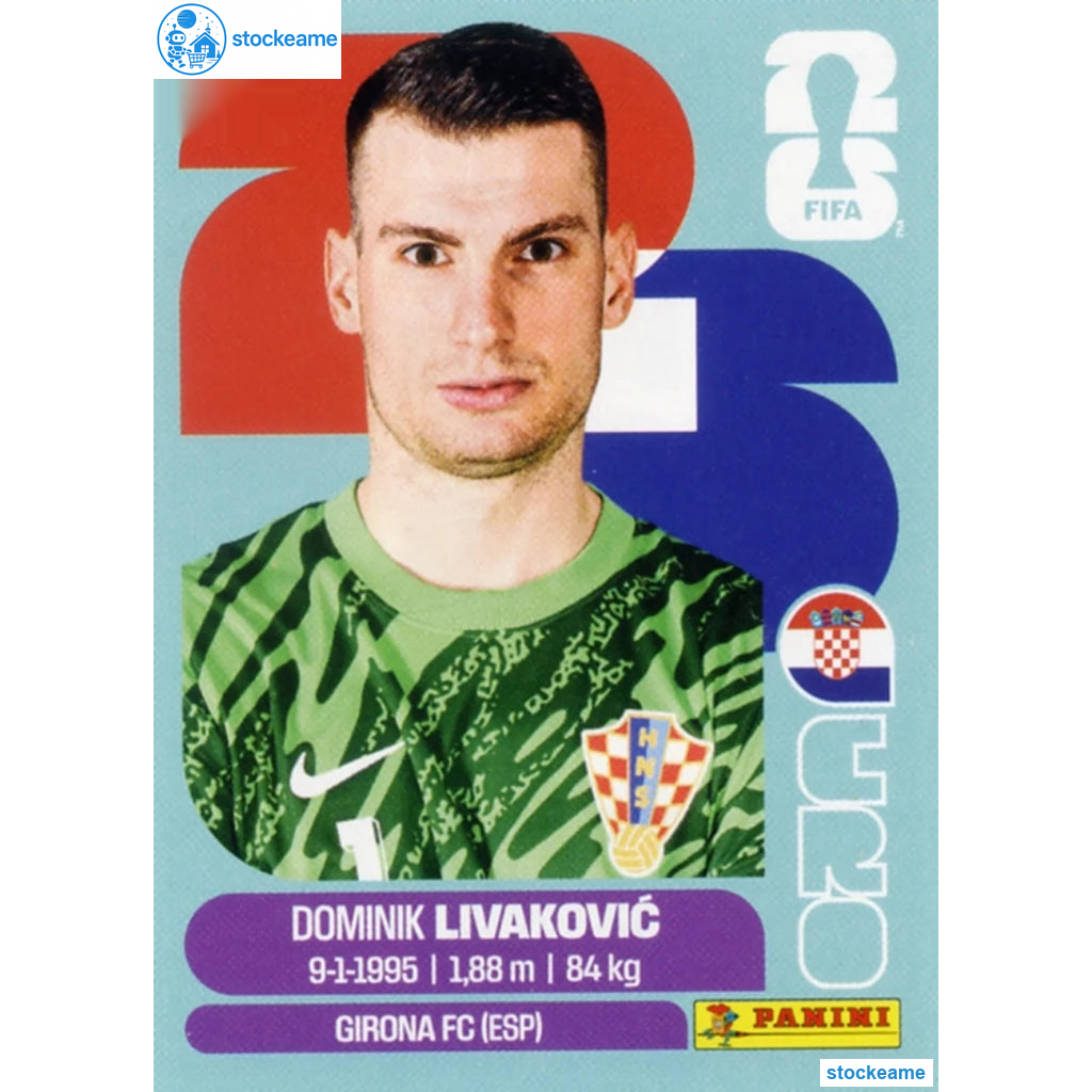 CRO002 - Dominik Livaković | Croatia | Panini World Cup 2026 Base Sticker
