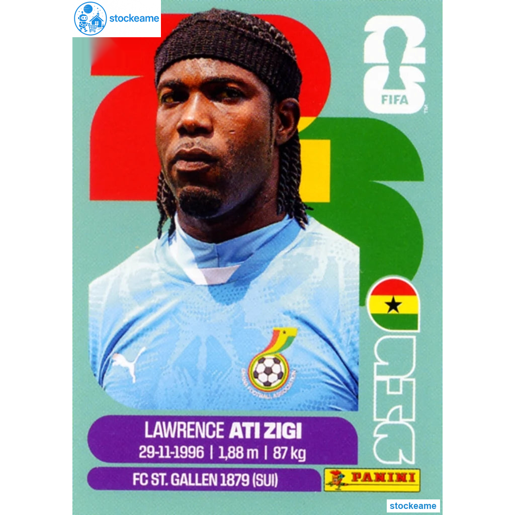 GHA002 - Lawrence Ati Zigi | Ghana | Panini World Cup 2026 Base Sticker