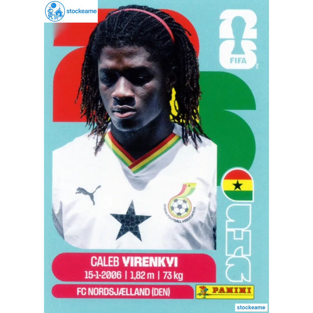 GHA008 - Caleb Yirenkyi | Ghana | Panini World Cup 2026 Base Sticker
