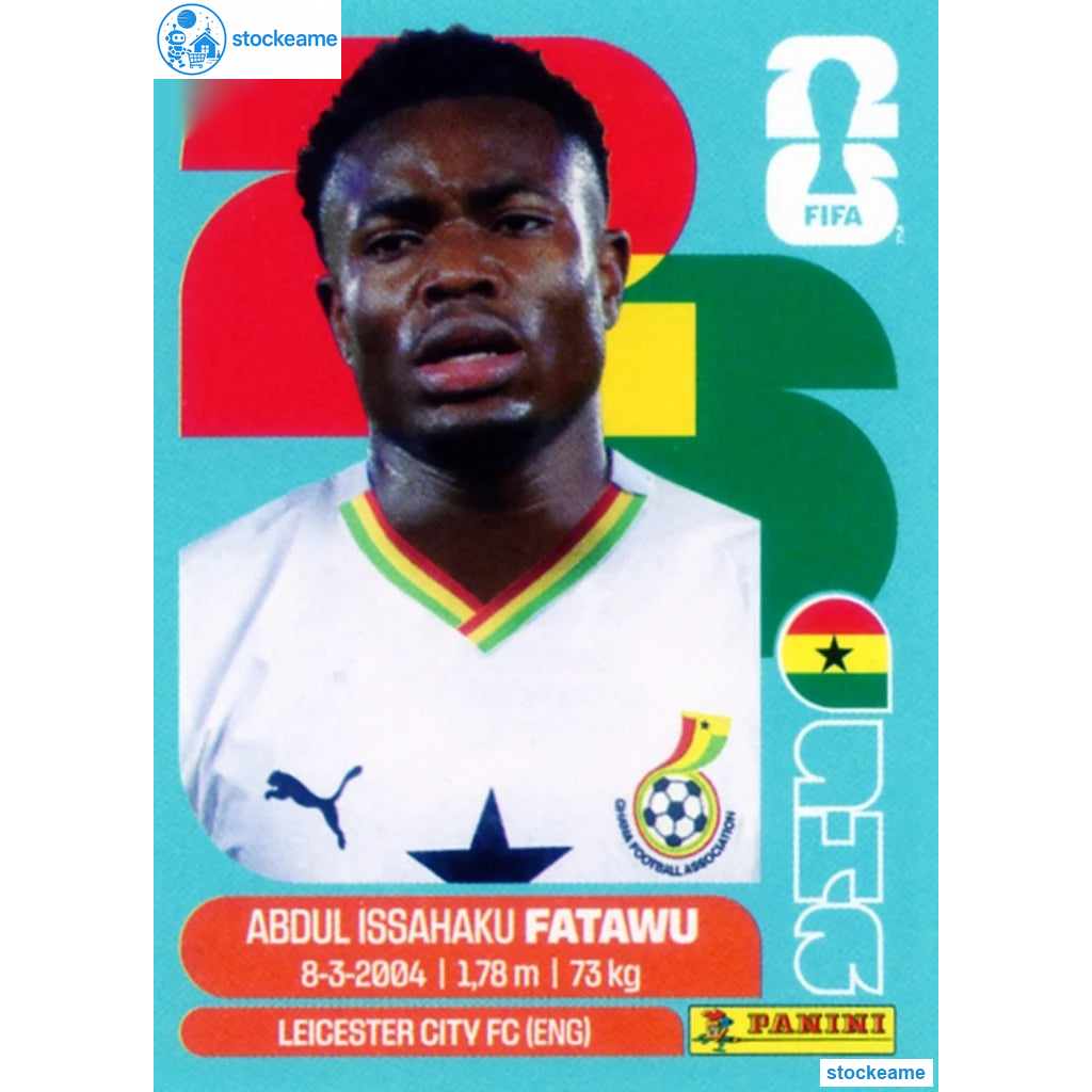 GHA009 - Abdul Issahaku Fatawu | Ghana | Panini World Cup 2026 Base Sticker