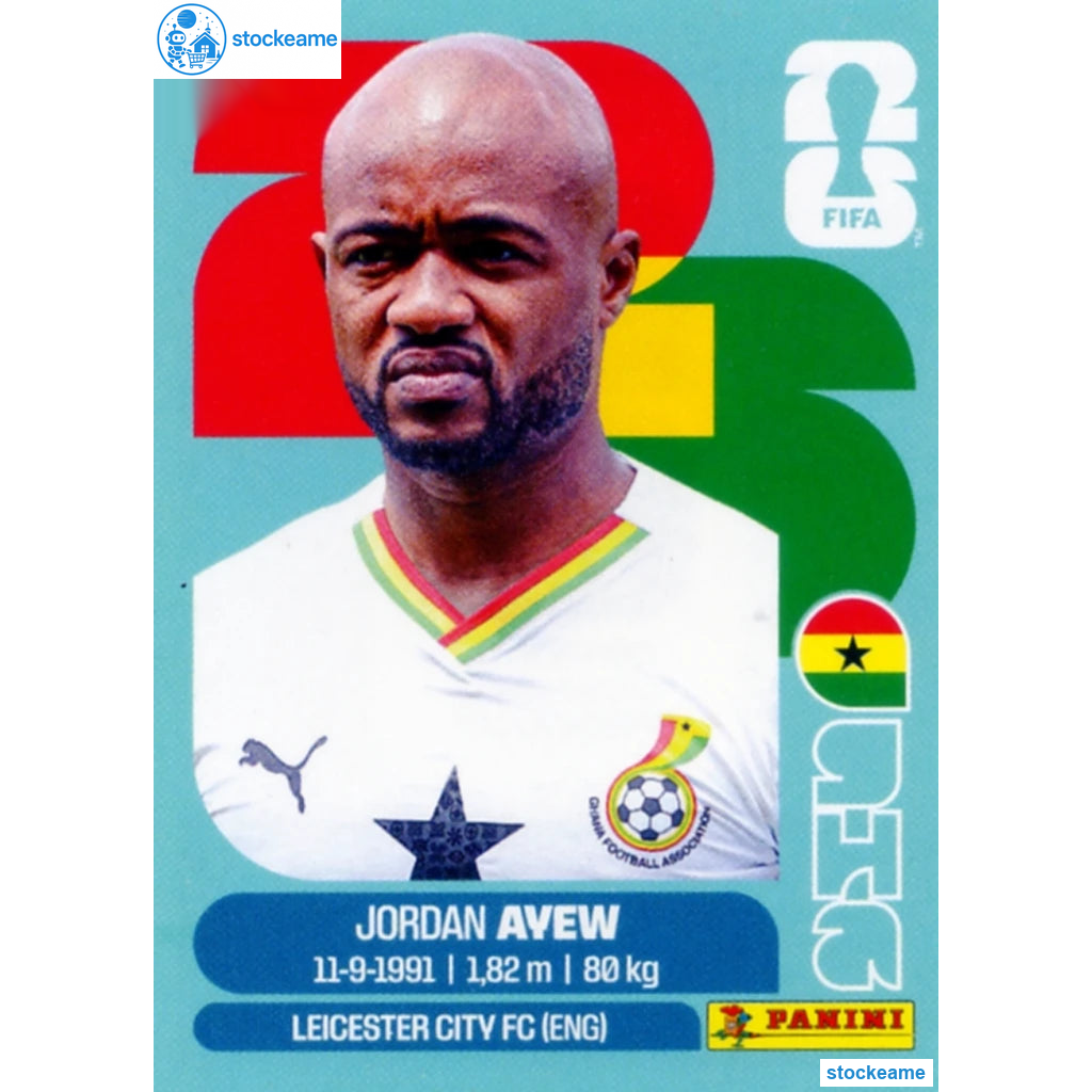 GHA016 - Jordan Ayew | Ghana | Panini World Cup 2026 Base Sticker