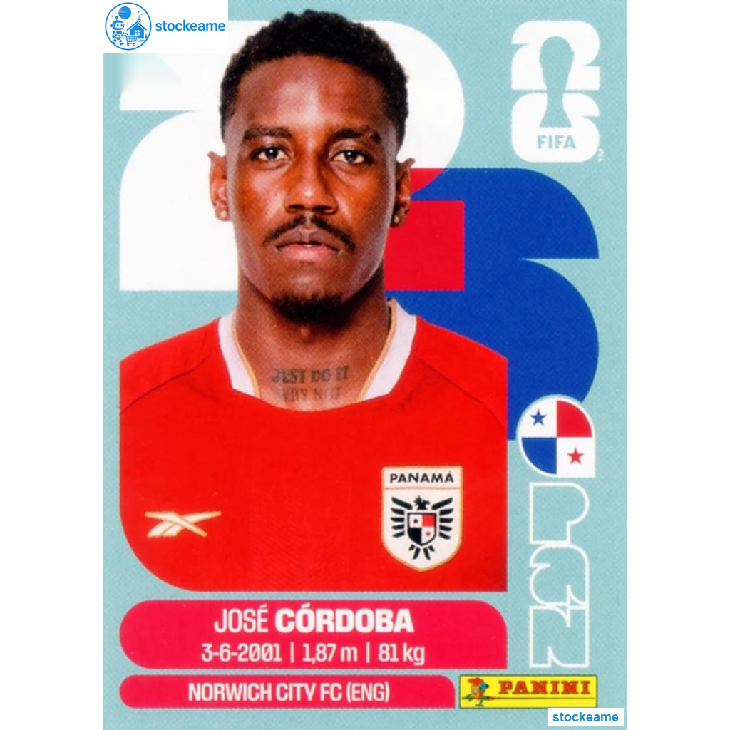 PAN008 - Jose Cordoba | Panama | Panini World Cup 2026 Base Sticker
