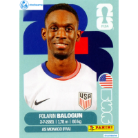 USA020 - Folarin Balogun | USA | Panini World Cup 2026 Base Sticker