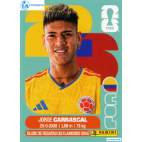 COL016 - Jorge Carrascal | Colombia | Panini World Cup 2026 Base Sticker