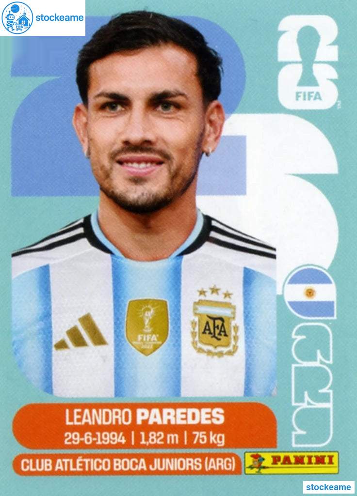 ARG012 - Leandro Paredes | Argentina | Panini World Cup 2026 Base Sticker - Image 2