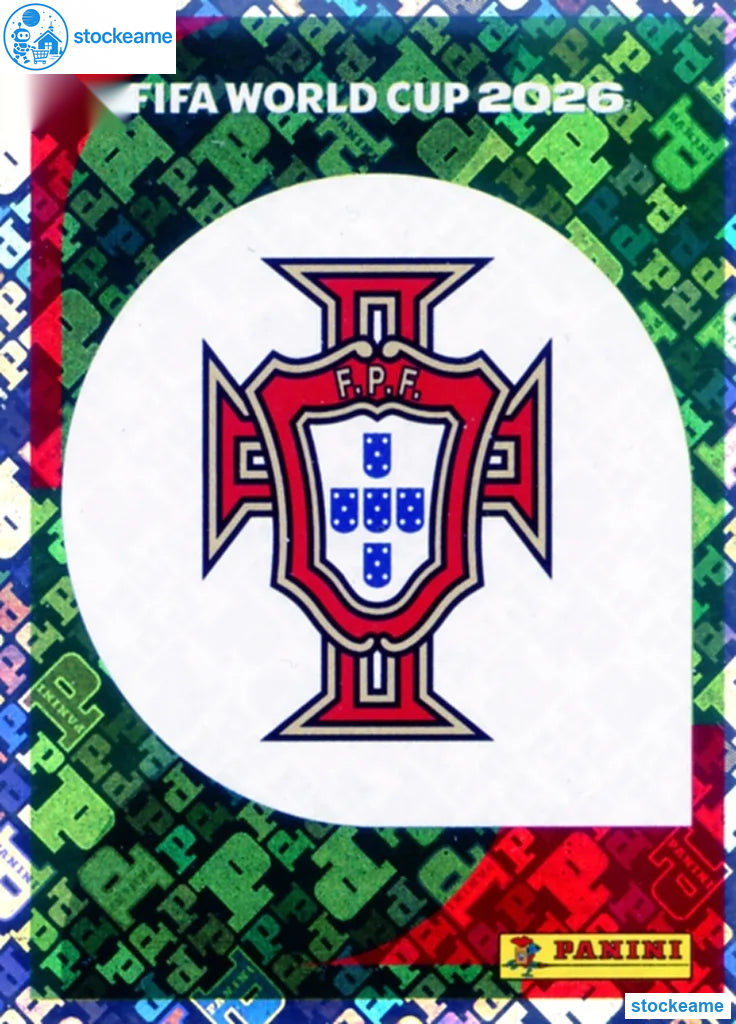 POR001 - Emblem | Portugal | Panini World Cup 2026 Foil Sticker - Image 2