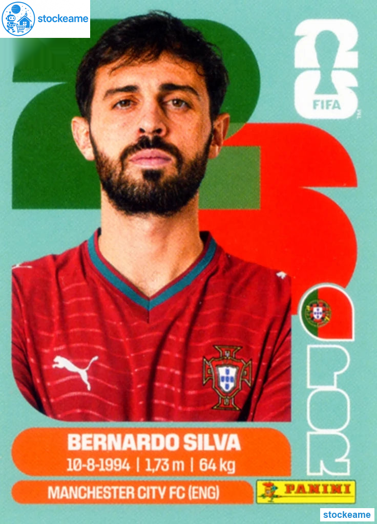 POR009 - Bernardo Silva | Portugal | Panini World Cup 2026 Base Sticker - Image 2