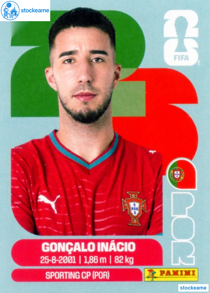 POR008 - Gonçalo Inácio | Portugal | Panini World Cup 2026 Base Sticker - Image 2