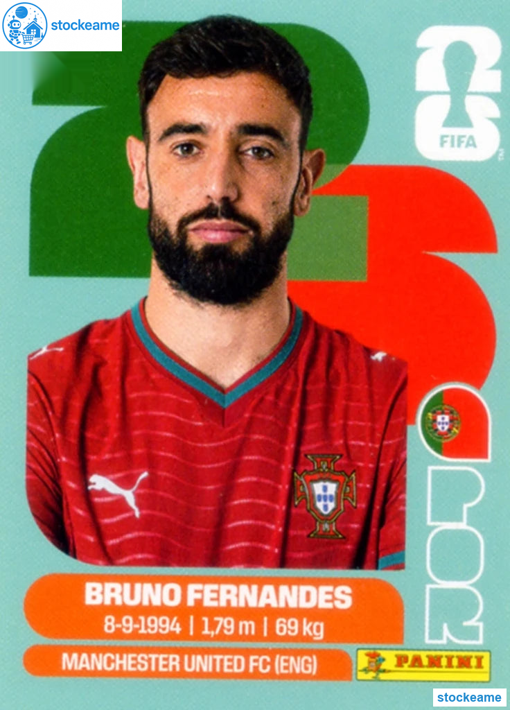 POR010 - Bruno Fernandes | Portugal | Panini World Cup 2026 Base Sticker - Image 2