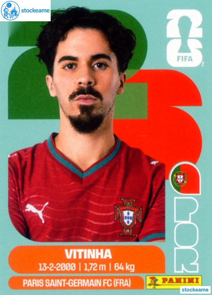 POR012 - Vitinha | Portugal | Panini World Cup 2026 Base Sticker - Image 2