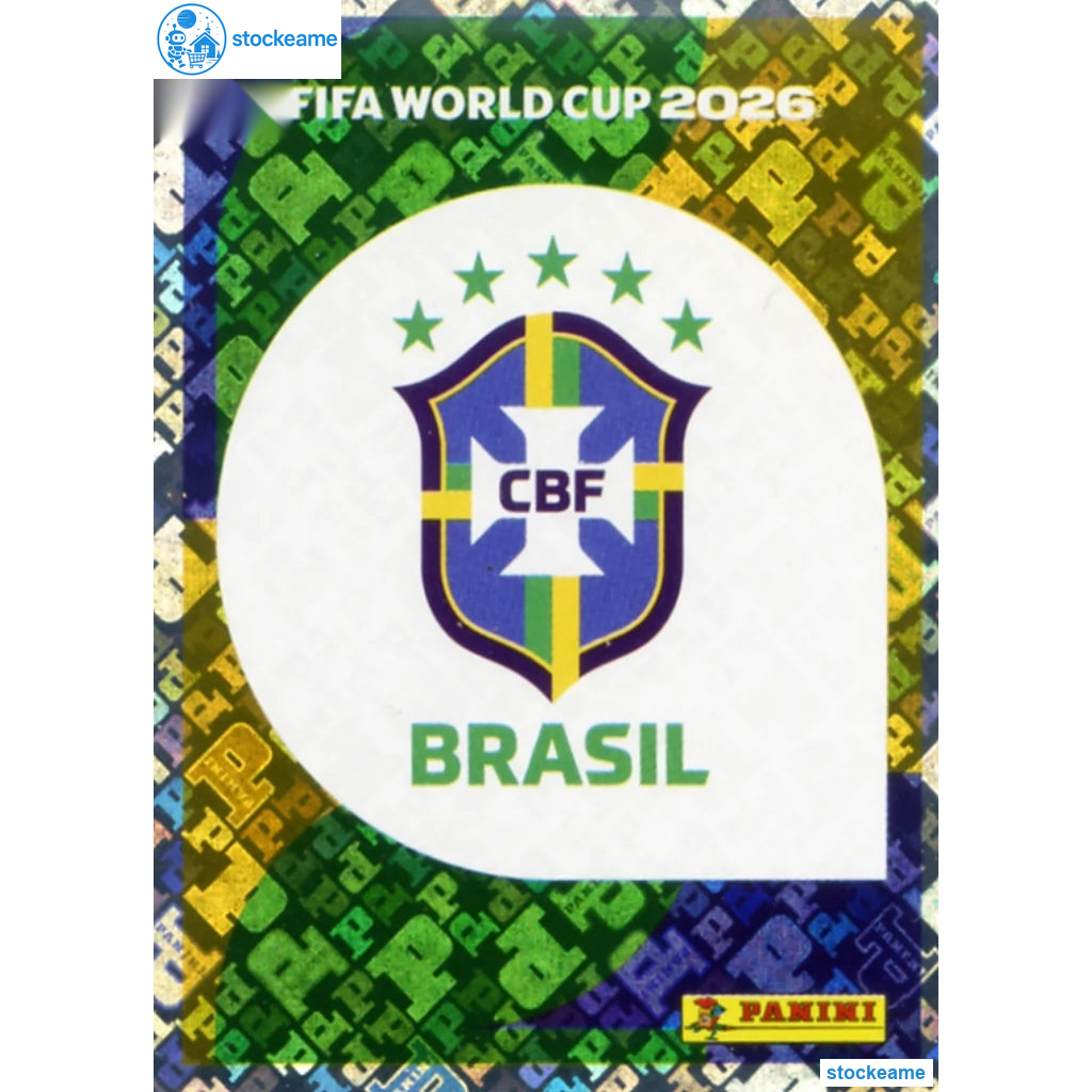 BRA001 - Emblem | Brazil | Panini World Cup 2026 Foil Sticker