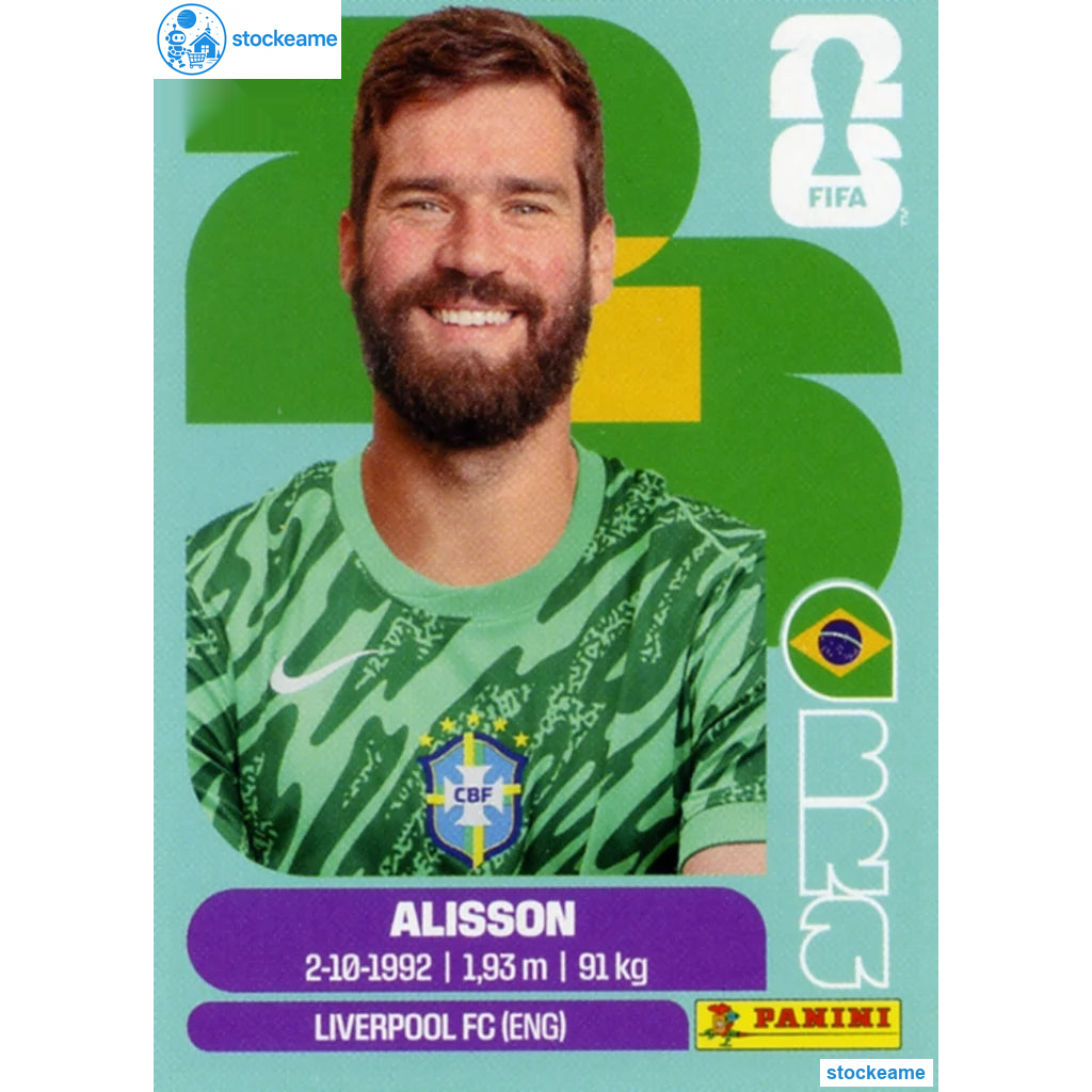 BRA002 - Alisson | Brazil | Panini World Cup 2026 Base Sticker