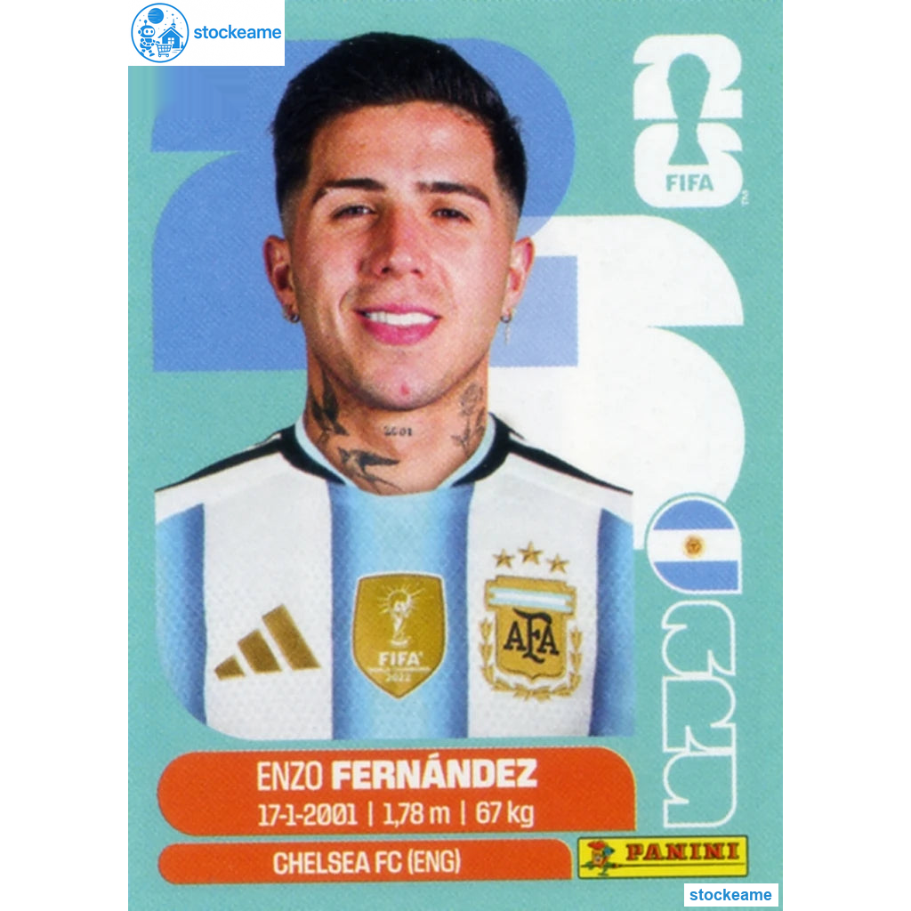 ARG008 - Enzo Fernandez | Argentina | Panini World Cup 2026 Base Sticker