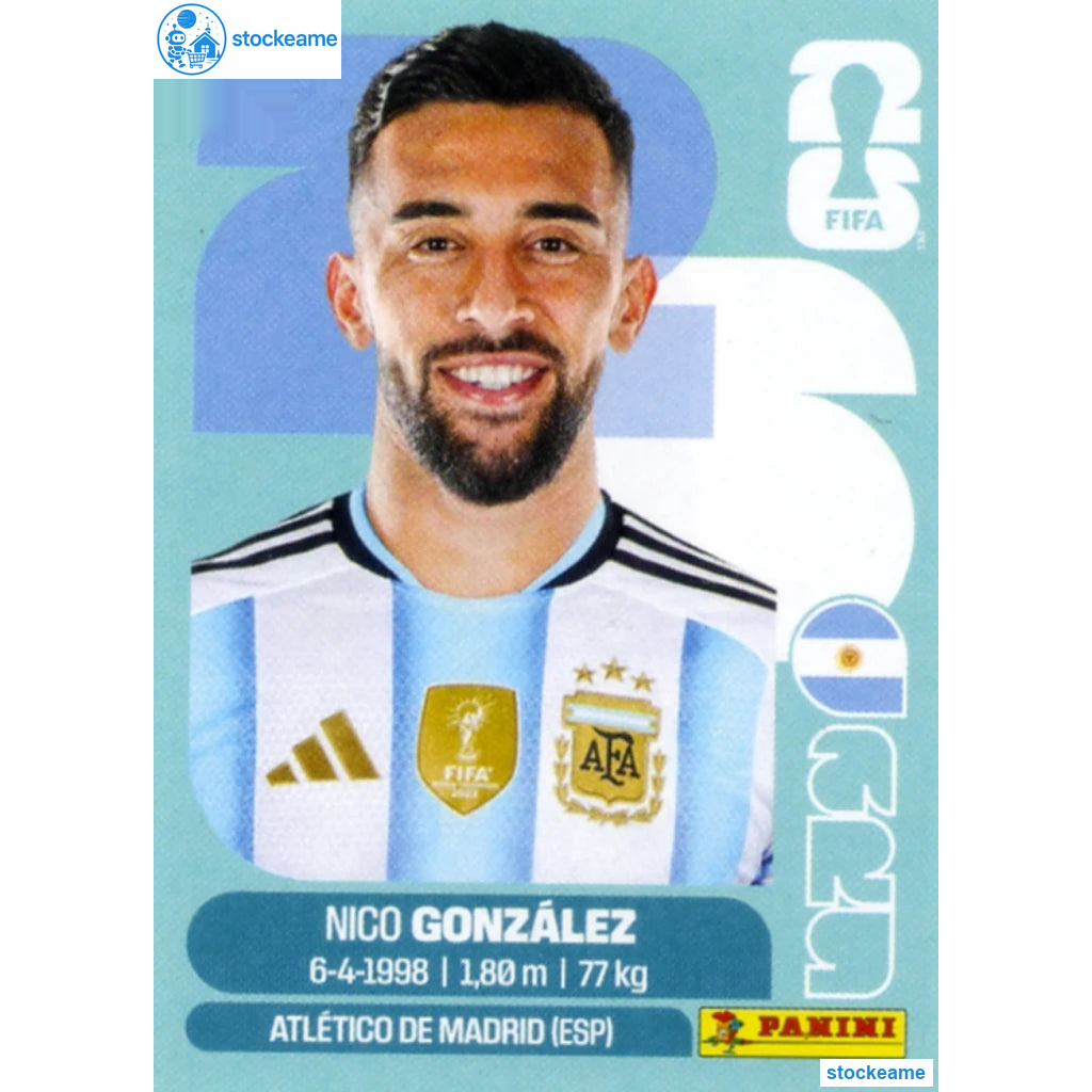ARG016 - Nico Gonzalez | Argentina | Panini World Cup 2026 Base Sticker