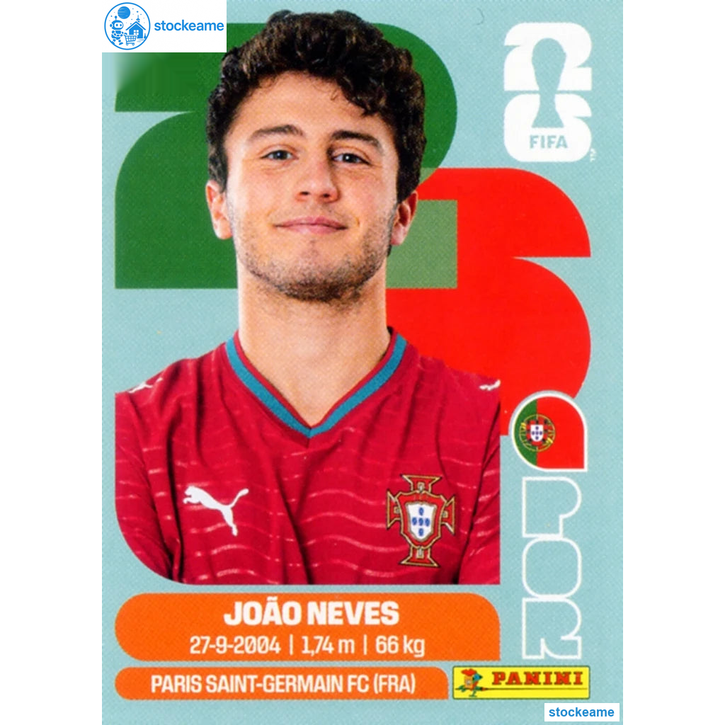 POR014 - João Neves | Portugal | Panini World Cup 2026 Base Sticker